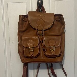 Tan Leather Backpack
